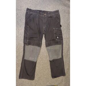 Mascot Mens Black‎ Workwear Cargo Pants Reinforced Knee Heavy Utility 38x32
